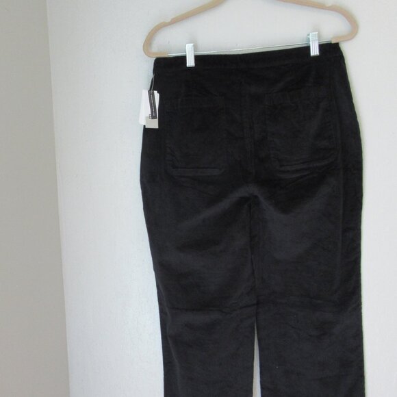BP Black Corduroy L Straight Leg Pullon Back Pockets Pants NWT - Picture 3 of 5
